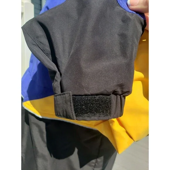 Vintage Frank Shorter Jacket Mens Large Blue Gore Tex Hooded Colorblock 90s EUC! - Picture 12 of 16